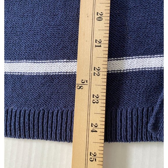 Charter Club Womens Navy and White Stripe Open Front Cardigan Size M Office Chic - Picture 6 of 9